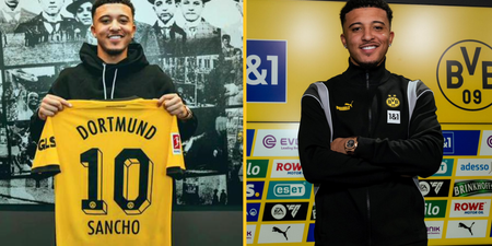 Jadon Sancho aims dig at Man United in first words since Dortmund move