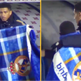 Heartwarming moment Jude Bellingham shares his Real Madrid blanket with ball boy