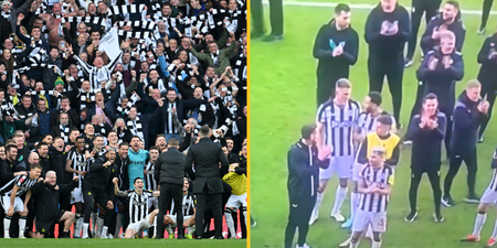Newcastle fans have figured out who was responsible for the team photo on the Sunderland pitch