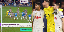 VAR official picked up on Ref Mic calling out “weak” Tottenham player