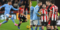Kyle Walker involved in heated exchange with Neal Maupay after comeback win