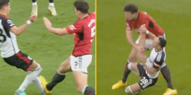 Harry Maguire escapes red card for ‘awful’ tackle on Sasa Lukic