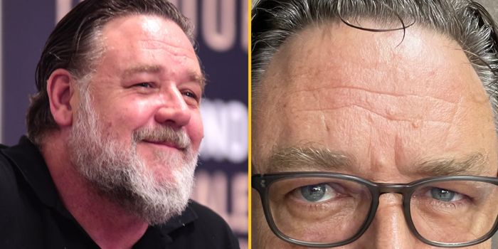 russell crowe shaves off beard