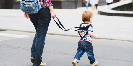 Mum hits back after being slammed for putting her toddler ‘on a leash’