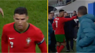 Cristiano Ronaldo spotted sulking again after Portugal defeat