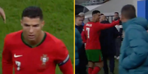 Cristiano Ronaldo spotted sulking again after Portugal defeat
