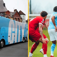 Man City U23’s turn up to Liverpool on first team bus with all five trophies from last season