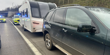 11-year-old boy stopped by police while driving BMW X5 towing caravan along motorway