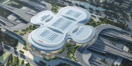 China's latest train station gets roasted for looking like a sanitary pad