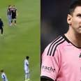 Messi’s bodyguard storms onto pitch to protect star from invading fan