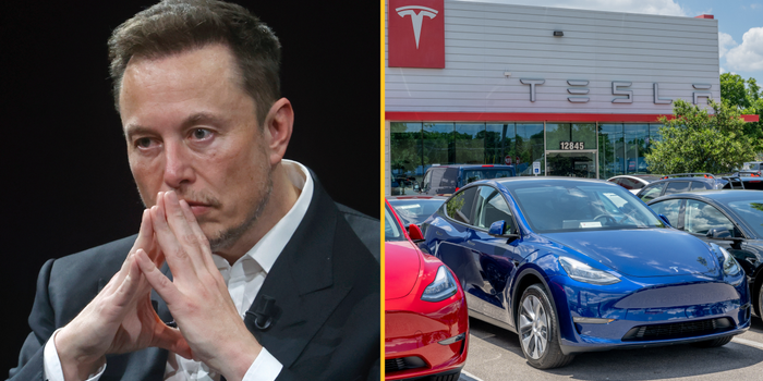 Tesla profits fall